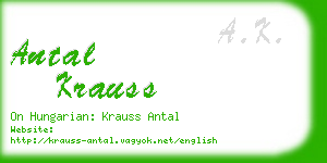 antal krauss business card